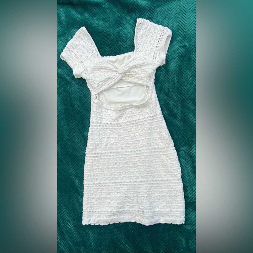Hollister Whimsy Fairycore White Lace Mini Dress Satin Coastal Cowgirl XS NWT - Picture 3 of 12
